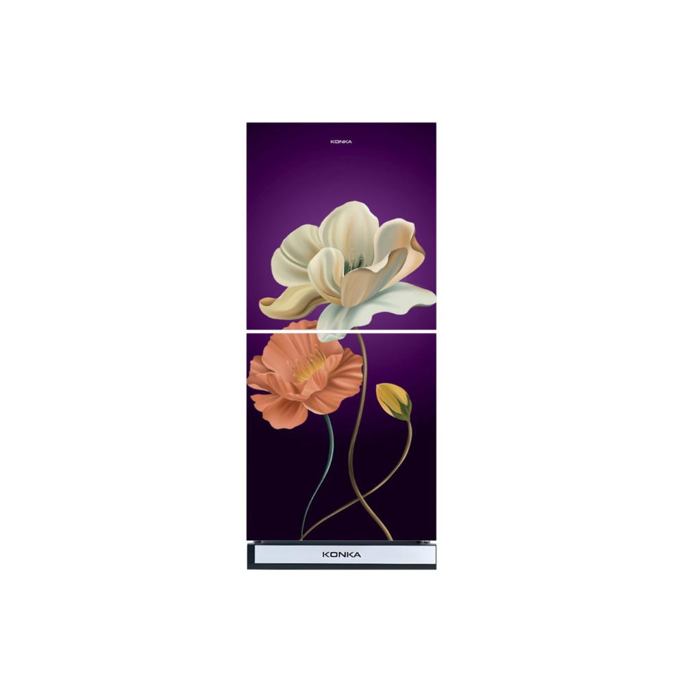 KONKA Refrigerator-KRT-165HGB-165 LTR-Upper Freezer-3D PURPLE MAGNOLIA