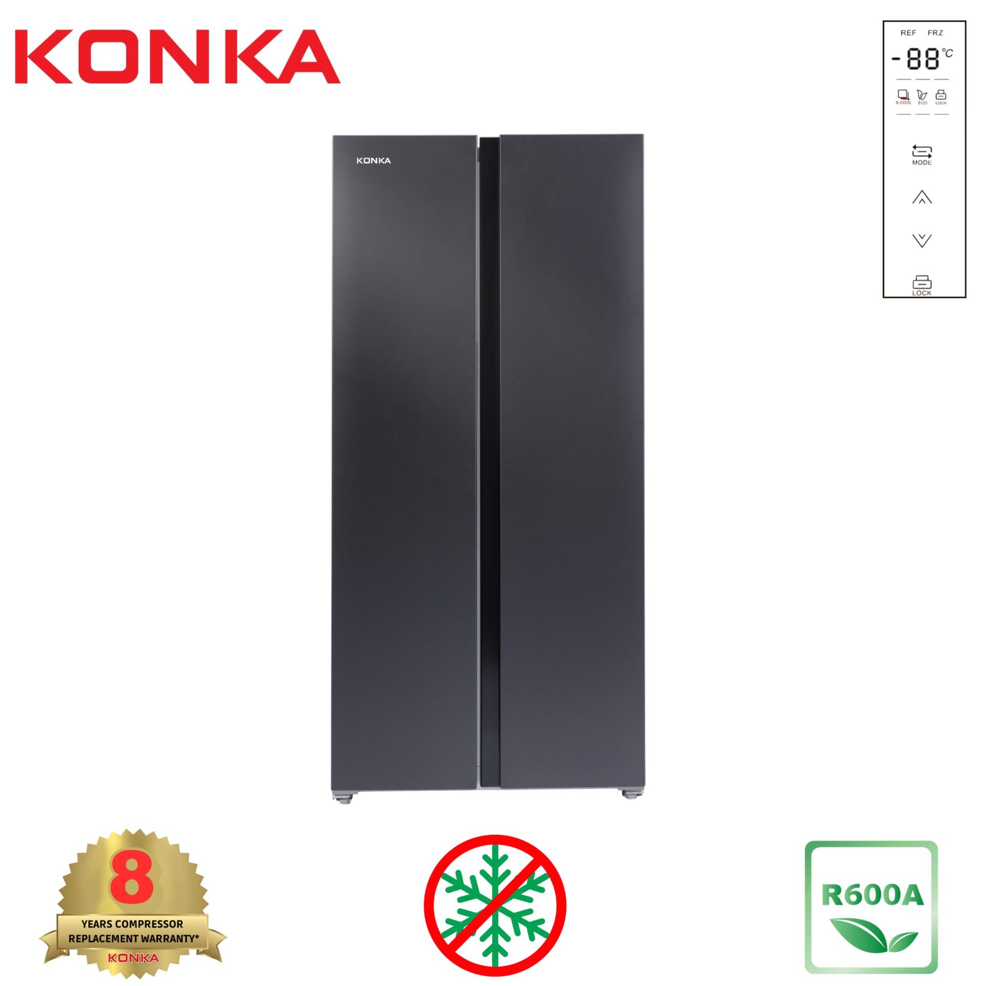 KONKA SIDE BY SIDE REFRIGERATOR-KRF-606WHI (606 LTR)